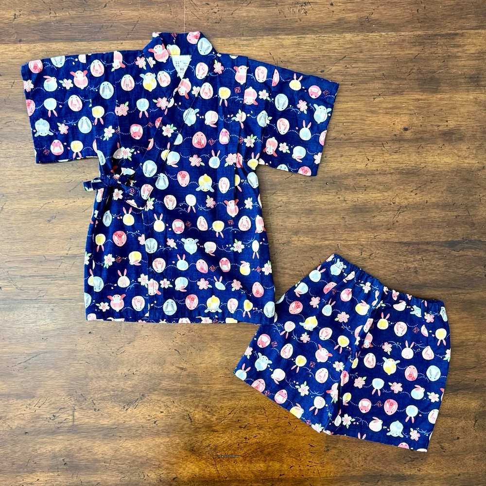 Girls Kimono Pajama Set Size 3 NWOT from Japan